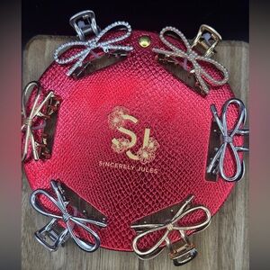 Sincerely Jules Bow Hair Clips in Silver and Gold